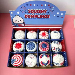 Vente en gros Nouveauté 2026 Édition limitée 250e anniversaire des États-Unis - Jouet anti-stress à presser en forme de dumpling sur le thème de la Fête de l'Indépendance américaine - Product Image 4