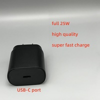 25W Pengisi Daya Dinding US PD Adapter USB-C Port USB C Pengisian Super Cepat untuk Samsung Note 10 20 S25 iPhone 15 16 Kualitas Tinggi