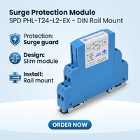 Dispositif de protection contre les surtensions en PVC industriel PHL T24 L2 EX Protection contre la foudre SPD pour armoire de distribution d'énergie