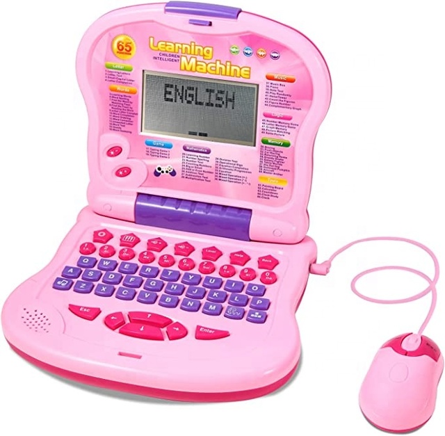 English Laptop Kids Toy Learning Early Education Plastic Intelligent LED Display Laptop Toys Children Computer Learning Machine