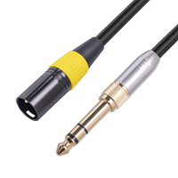 Câble adaptateur audio TRS 3,5 mm mâle vers XLR mâle, conducteur en cuivre, gaine en PVC, pour haut-parleur/microphone, cartes son, mixage - Fabrication OEM
