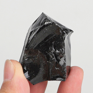 Verre igné <span class=keywords><strong>volcanique</strong></span> de style Feng Shui naturel d'obsidienne pour bijoux et artisanat spirituel cible de mascotte - Product Image 5