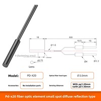 AKUSENSE Capteur à fibre optique PD-X20 Lentille intégrée Petite sonde de mise au point 30mm Distance de détection Série originale Origine chinoise
