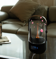 Diffuseur d'arômes de luxe avec affichage numérique de l'heure, humidificateur d'huiles essentielles portable et silencieux pour la maison et la chambre