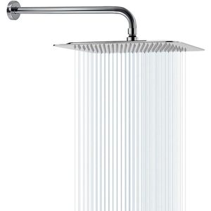 NearMoon 12 pollici acciaio inossidabile cromato grande quadrato doccia a pioggia braccio di estensione completo corpo bagno Set Hardware - Product Image 5