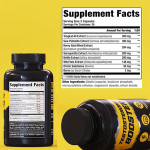 Suplementos de Extrato Herbal de Marca Privada para Homens Adultos <span class=keywords><strong>TEST</strong></span> 60 Cápsulas Aumentador de Energia Suporte Seguro e Aprimorado - Product Image 5