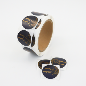 Autocollant rond personnalisé autocollant logo en feuille d'or <span class=keywords><strong>étiquettes</strong></span> <span class=keywords><strong>autocollantes</strong></span> étanches résistant aux rayures <span class=keywords><strong>étiquettes</strong></span> en vinyle durables - Product Image 4