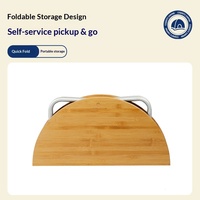 Meubles d'extérieur, cadre en alliage d'aluminium, bambou, petite table ronde pliable, portable, camping, voyage