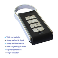 433Mhz Rf Clone Télécommande 50m 4 Boutons Transmetteur Code d'Apprentissage Fixe pour Gadget Porte Porte de Garage Doorhan Nice Came