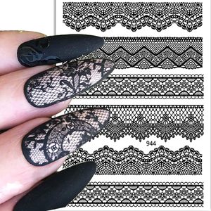 Suministros para Uñas, Adhesivos 3D con Patrón de Encaje Negro para Decoración de Uñas, Diseño de Manicura, Adhesivos de Encaje Blanco para Uñas de Boda - Product Image 2