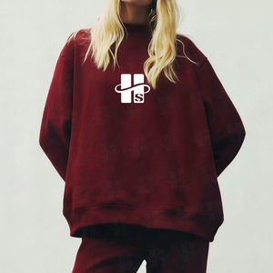 Sudaderas de Felpa Cómodas para Mujer, 380GSM, Nueva Llegada, Personalizables con Bordado de Alta Calidad, Cuello Alto Holgado, Talla Grande - Product Image 2