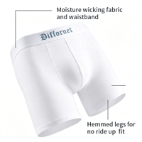 Celana Boxer Pria Ukuran Besar Bahan Katun, Ergonomis 3D Pouch Anti Gesek, Tanpa Lipatan di Bagian Kaki, Cocok untuk Olahraga