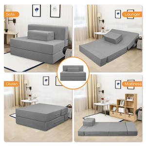 Tiết Kiệm Không Gian Có Thể Gập Lại Giường Sofa Với Bộ Nhớ Bọt Chuyển Đổi Ngủ Pad Lounger Máy Có Thể Giặt Bìa - Product Image 6