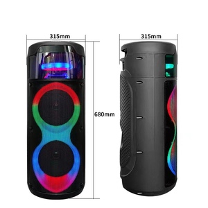 Loa Siêu Trầm Kép 40W Đài FM Âm Trầm Nặng Không Dây Có Micrô Không Dây Đèn RGB Loa Karaoke Di Động - Product Image 3