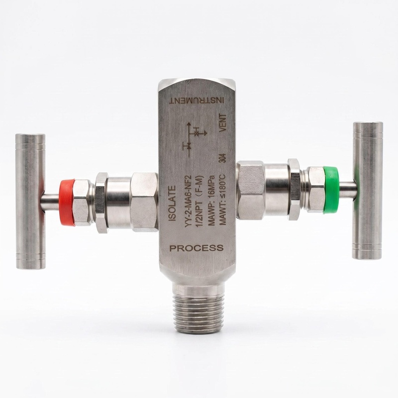 2 Valve Manifold 304 Stainless Steel