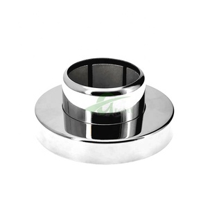 Accessoires de main courante en acier inoxydable de conception moderne, <span class=keywords><strong>tube</strong></span> rond, plaque de base oblongue, bride murale et de sol, couvre-balustrades - Product Image 2