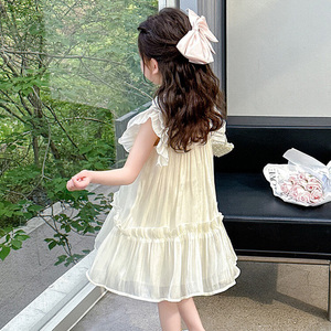 Gaun anak perempuan baru musim panas rok Tule Petti pakaian anak rok putri gaya kasual dengan ruffle fitur ukuran Plus - Product Image 5