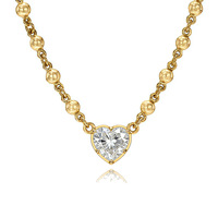 Collier pendentif en argent sterling S925 de luxe pour femme, avec moissanite ronde de 2 à 3 carats, pour mariage et fiançailles