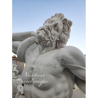 Décoration de jardin d'extérieur, grande sculpture en pierre, sculpture en marbre, figure de la mythologie grecque