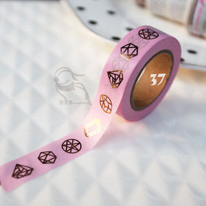 เทปผ้าวาชิฟอยล์สีทองพิมพ์ลายได้ตามต้องการสติ๊กเกอร์ตกแต่งสมุดคู่มือสำหรับงานพิมพ์ยูวีอุปกรณ์เสริมสมุดคู่มือ - Product Image 3