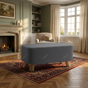 Modern Paper Upholstered Square Footstool <strong>Small</strong> Ottoman <strong>Pouffe</strong> for Living Room Bedroom Hotel Hospital Use - Product Image 2