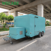 WECARE Remorque de restauration mobile commerciale pour l'extérieur, idéale pour les hot-dogs, hamburgers, beignets, glaces, pour les fêtes et les mariages