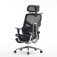 6D Bras Exécutif Chaise de Bureau de Luxe Tout en Alliage d'Aluminium Style Contemporain Moderne Ergonomique Maille Conception Ascenseur Chaise Repose-Pieds