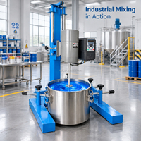 Mixer Emulsifier Laboratorium High Shear 2L dengan Kecepatan Variabel untuk Laboratorium R&D Kimia dan Kosmetik