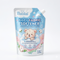 Sachet de recharge de savon liquide pour lessive bébé, sans BPA, avec bec verseur, 700 ml et 1 L, personnalisé en usine
