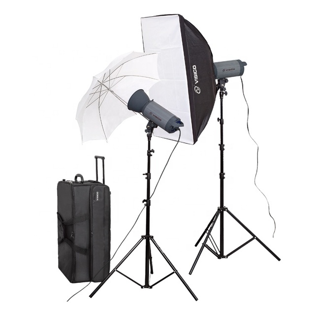 Photography Equipment Studio Flash Light Soft Box Kit with Flash Head Reflector Light Stand Photo Umbrella Softbox Kit Bag