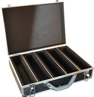 Conception personnalisée vente chaude noir argent couleur porte-monnaie 20pc 30pc 50pc 100pc pièce de stockage boîtier en aluminium pour les collectionneurs de pièces