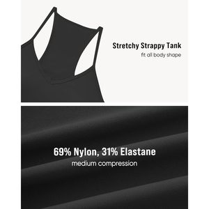 FOXA Women's Racerback Yoga <b>Top</b> V Neck Built In Bra Seamless Longline Sports Bra Workout <b>Top</b> - Product Image 4