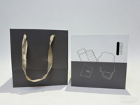 Sac fourre-tout personnalisé à logo très vendu, emballage pour tasse à café, boîte de rangement rigide en EVA avec couvercle et base écologiques