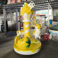 Manège pour enfants à 3 places de Chine, type carrousel, adapté aux parcs d'attractions intérieurs et extérieurs