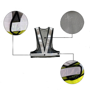 CITICITY Reflective Vest Security High Visibility Vest Adjustable Fishing <b>Net</b> <b>Mesh</b> Safety Vest Belt Waistcoat - Product Image 2