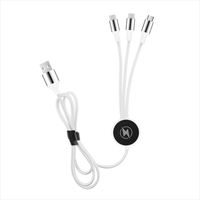 Set Hadiah Kabel Data Promosi Logo Kustom 1.2m Nylon Braided 3 2 Dual Input USB Type C Tembaga Murni LED Pengisian Daya Tahan Lama dan Handal