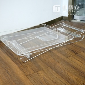 Table pliante moderne en acrylique pour présentoir de magasin, couleur personnalisable, vente en gros directe usine, pour salon - Product Image 6