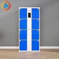 Casier intelligent personnalisé pour bagages, colis et vêtements avec corps en acier, serrure électronique à code et système de livraison