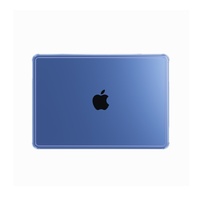 Étui ultra transparent bleu marine indigo anti-jaunissement pour ordinateur portable, entièrement recouvert avec un design de cadre en PC pour Macbook 2026 NEO