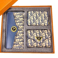 Nouvelle boîte porte-cartes cadeau 3 pièces 2026, porte-monnaie et portefeuille de luxe pour femmes, haute qualité