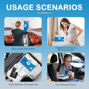 שקיות הקאה חד פעמיות סופגות מודפסות בגרבורה מ-LDPE עם שרוך לנשים בהריון, חולים, מכוניות, מטוסים, חוץ - מותג GWT - Product Image 4