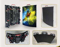 Écran mural vidéo LED flexible pliable extérieur P2.9 P2.6 P3.9 Panneau d'affichage LED souple incurvé pour affichage LED de location de scène