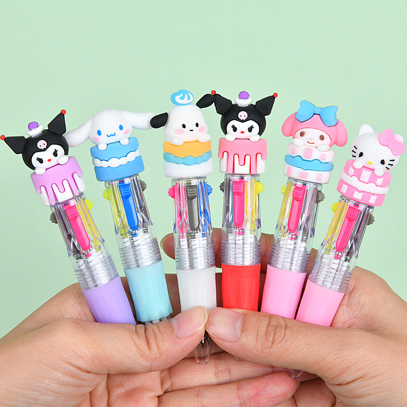 Type de balle 0,7-stylo à bille quatre couleurs [série gâteau sanrio]