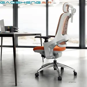 เก้าอี้สำนักงานสำหรับโครงการโรงเรียนเก้าอี้สำนักงานที่เท้าแขนปรับ3D ได้ความลึกที่นั่งแบบหรูหราเก้าอี้สำนักงานออกแบบตามหลักสรีรศาสตร์