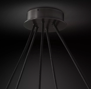 Lampes suspendues vintage Décoration de salon d'hôtel <span class=keywords><strong>Salle</strong></span> à manger Luminaire de plafond <span class=keywords><strong>Rennes</strong></span> Lustre rond Cozee 48 pouces L12 - Product Image 3