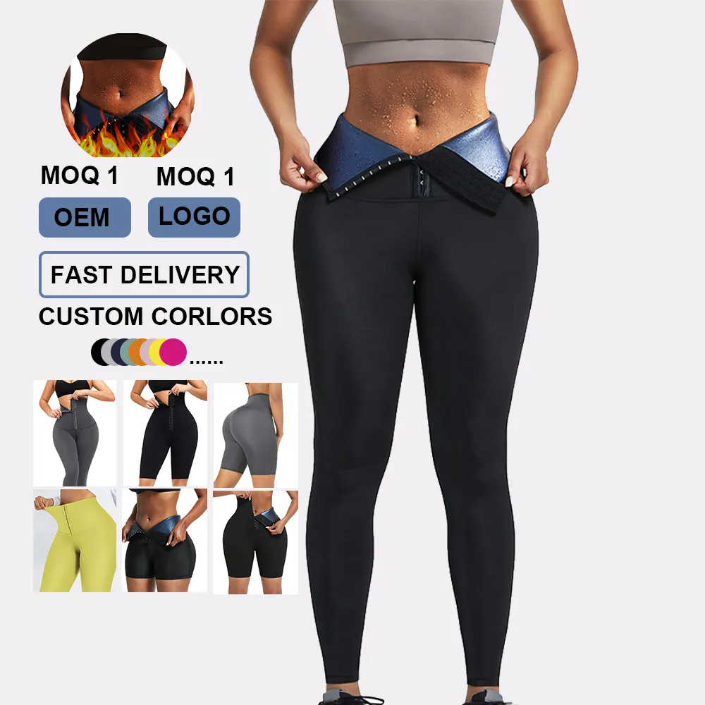 HEXIN Wholesale Slim Body Shaper Tummy Control High Waisted Women Yoga Pants Waist Trainer Leggings Fitness