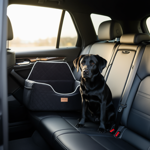 Asiento Elevador para Perros Vevor, para Mascotas de hasta 55 Libras, Transportín para Mascotas, Forro Polar Negro, Estilo Clásico y Cómodo - Product Image 2