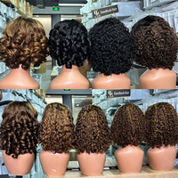 Perruque sans colle en cheveux humains brésiliens vierges bruts, densité GL 250, Lace Front HD 5x5 13x4, Ondulation profonde lâche, Perruques frontales en dentelle HD 13x6
