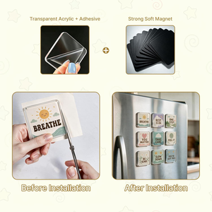 Aimant de réfrigérateur DIY en acrylique de qualité supérieure, résistant aux rayures, magnétique puissant, fabriqué sur mesure pour la décoration de la maison et de la cuisine - Product Image 2