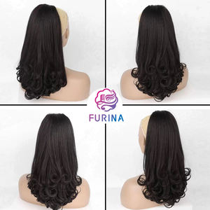 Extensions de queue de cheval synthétiques ondulées Yaki 2025 en gros, en fibre haute température, avec filet de maintien inversé - Product Image 2